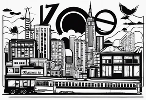 A banner that reads AO..BUSHWICK .HAH tattoo idea
