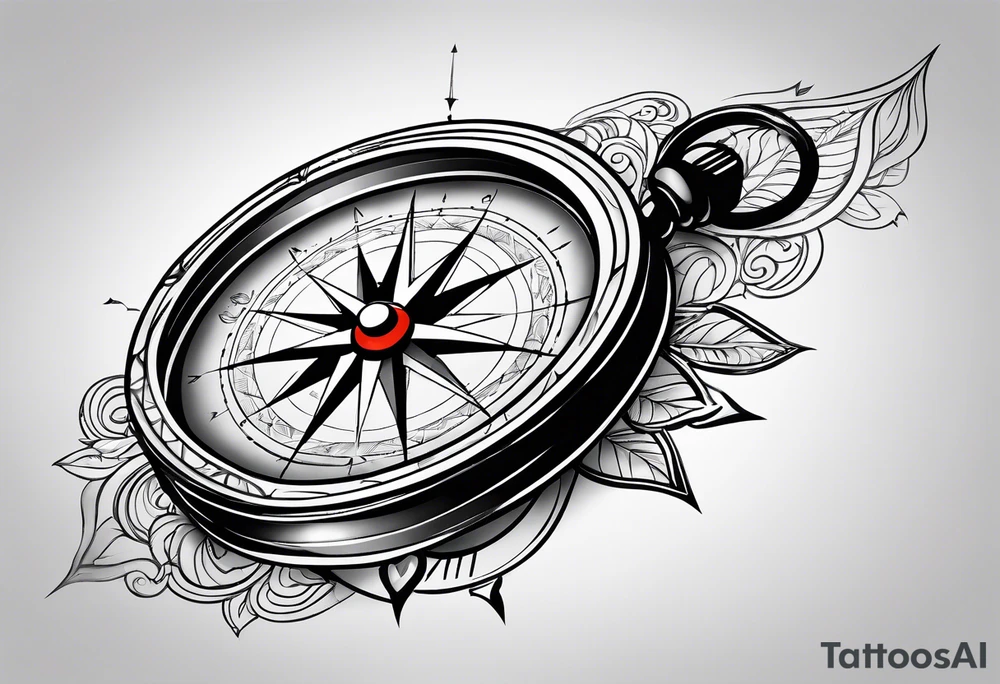 compass on a hand tattoo idea