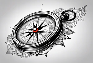 compass on a hand tattoo idea