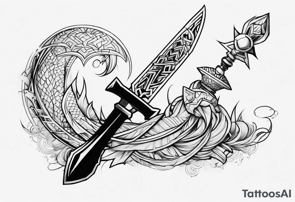 Kunai dragonball tattoo idea