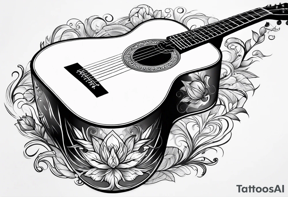Acoustic Guitar tattoo idea