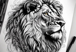 Jamaican lion tattoo idea