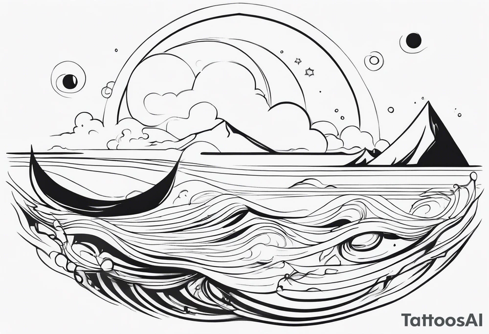 Ocean, Aries, trauma survivor tattoo idea