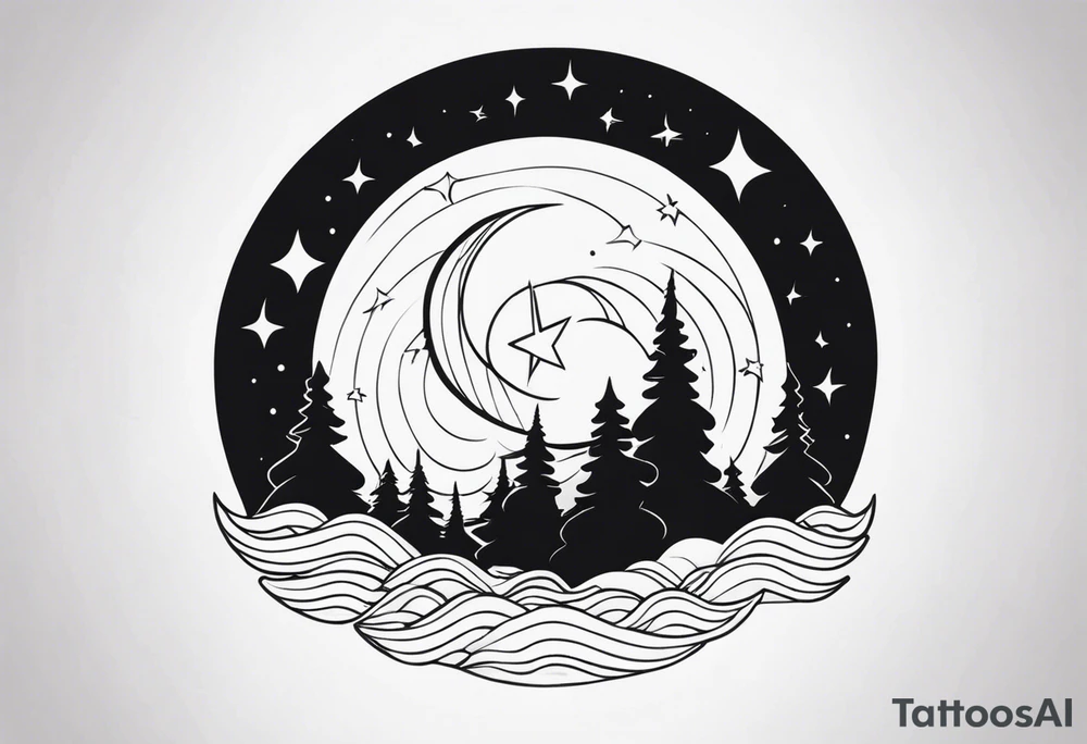 Night symbol tattoo idea
