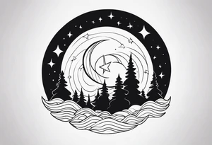 Night symbol tattoo idea