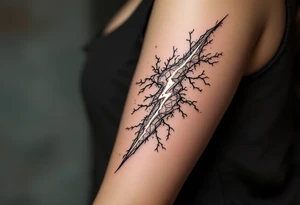 Lightning striking tattoo idea