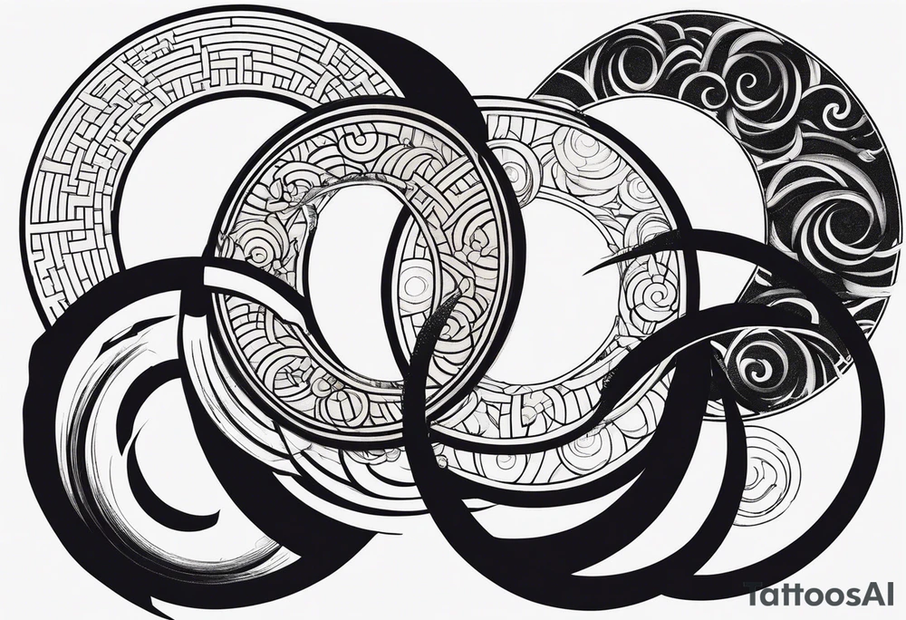 Enso with kaizen and shoganai tattoo idea