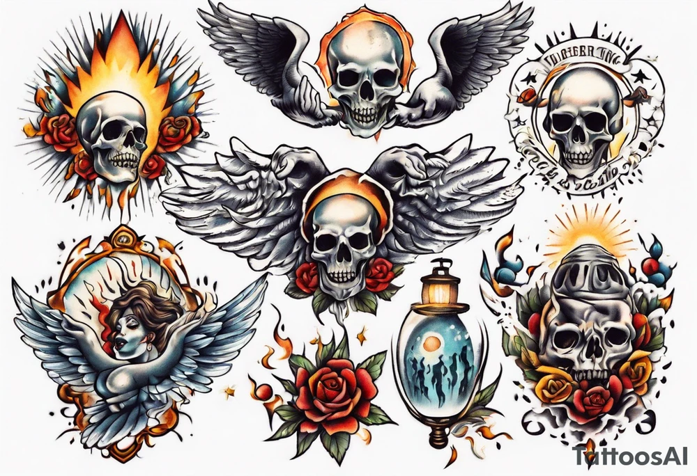 Light liberating people from fear tattoo idea