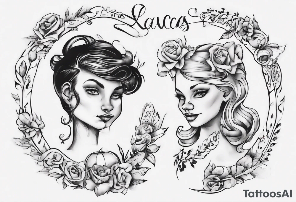 my kids' names: Lucas and Margaret and something that symbolizes love tattoo idea