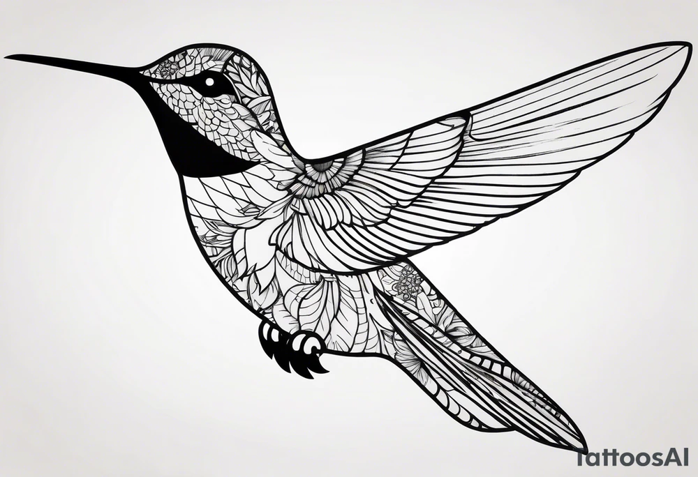 Hummingbird tattoo idea