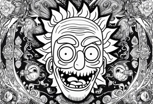 rick and morty tattoo idea