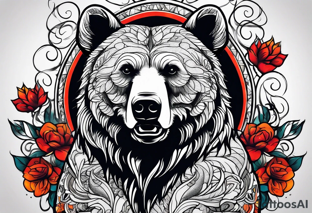 Dancing bear tattoo idea
