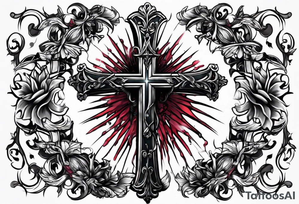 dying on the cross tattoo idea
