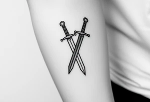 Give me a tattoo based on proverbs 27:17 about iron sharpening iron for me and the guys to get together probably two swords in it tattoo idea