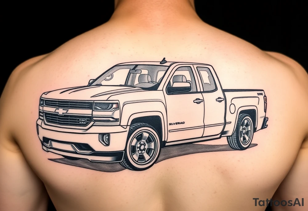 Chevy Silverado 1500 lowrider tattoo idea