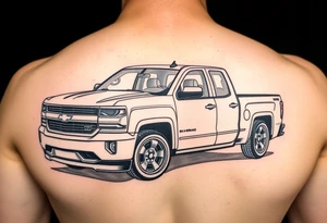 Chevy Silverado 1500 lowrider tattoo idea