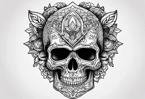 Skull keychain tattoo idea