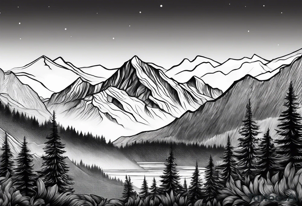 mountains tattoo idea