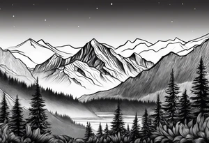 mountains tattoo idea