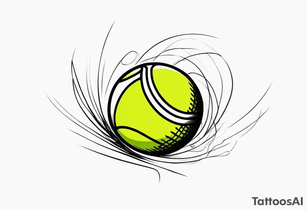 Tennis ball tattoo idea