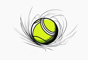 Tennis ball tattoo idea