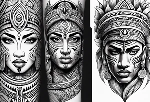 maori full arm tattoo idea