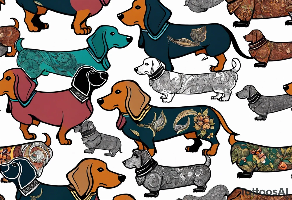 dachshund bark tattoo idea
