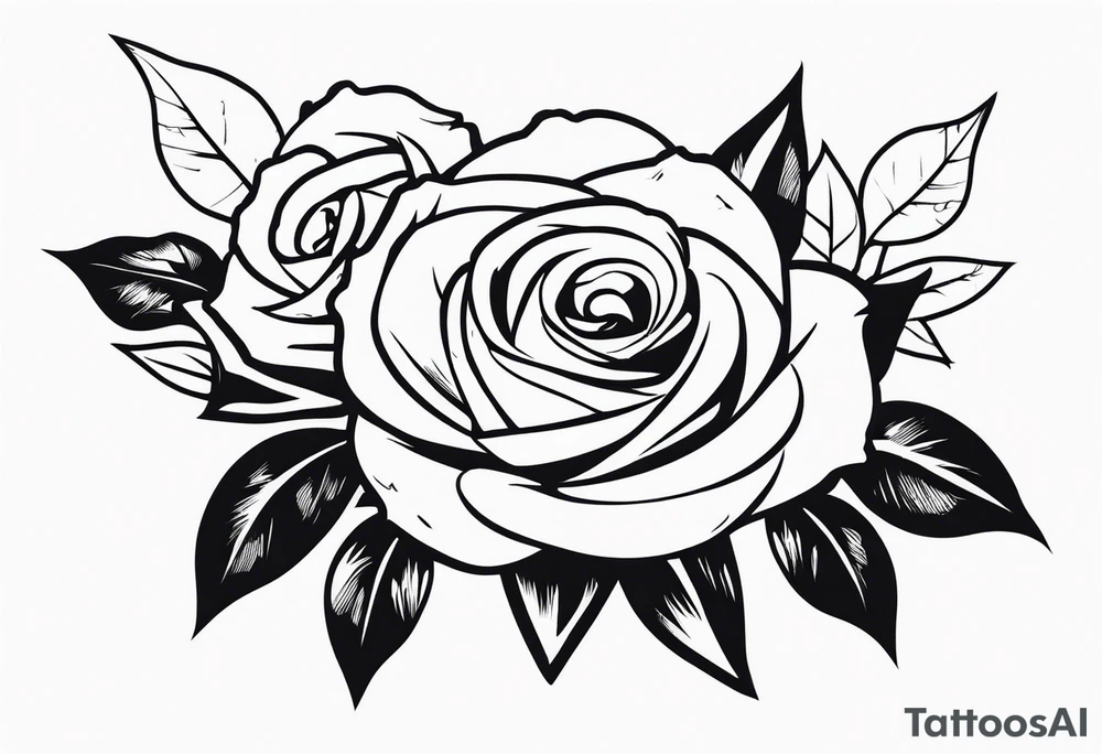 Thunder and roses tattoo idea
