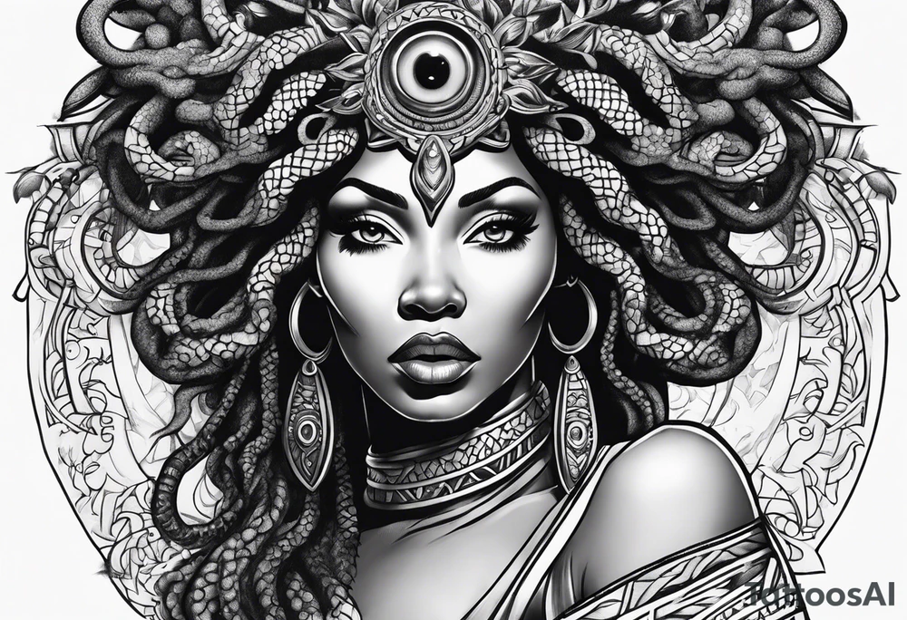 african medusa tattoo idea