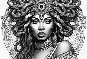 african medusa tattoo idea
