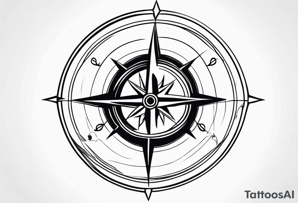 Nautical compass
Waves
Anchor small birds tattoo idea