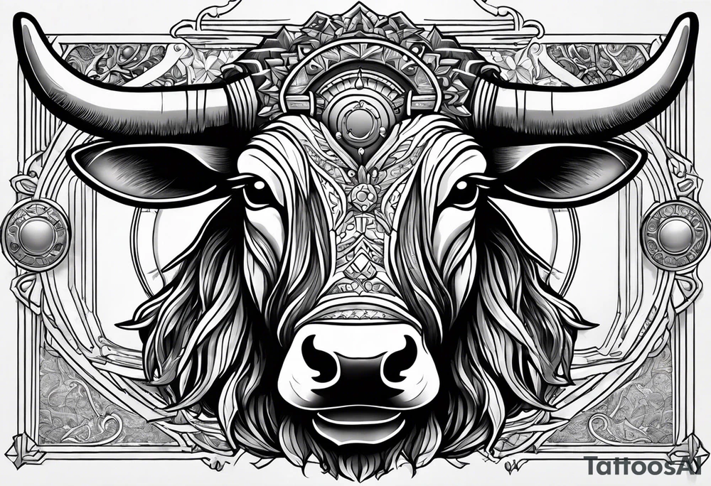 I want a Taurus head with the planets positions on May 20th, 1989 tattoo idea