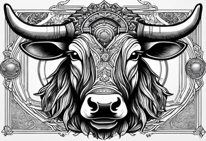 I want a Taurus head with the planets positions on May 20th, 1989 tattoo idea