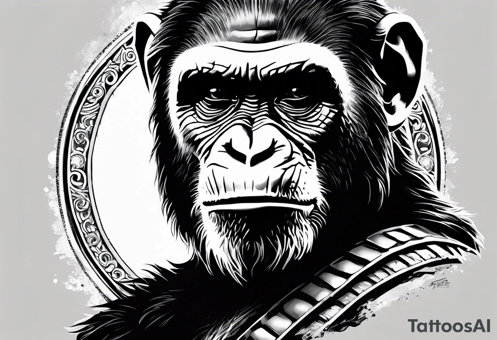 Caesar from the movie planet of the apes tattoo idea