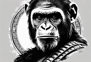 Caesar from the movie planet of the apes tattoo idea