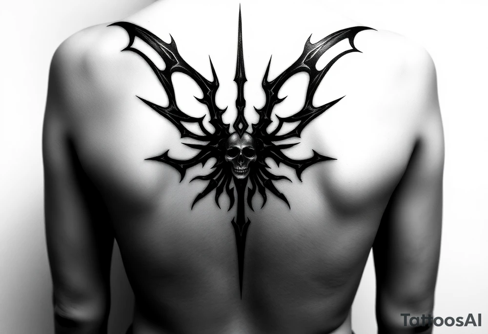 Classic scheme of Sephiroth tattoo idea