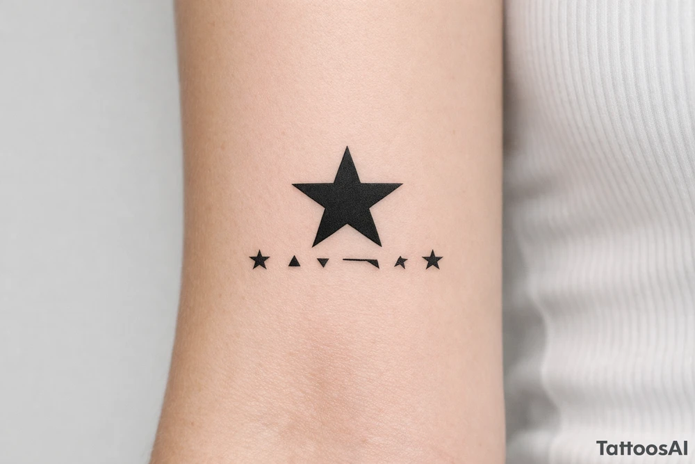 blackstar symbol tattoo tattoo idea