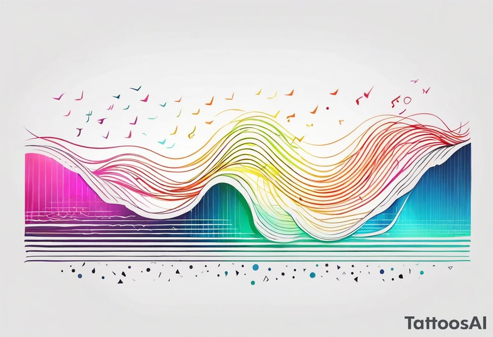 sound wave spectrum tattoo idea