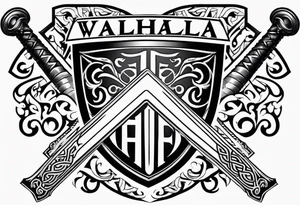 Valhalla  

 shield sword tattoo idea