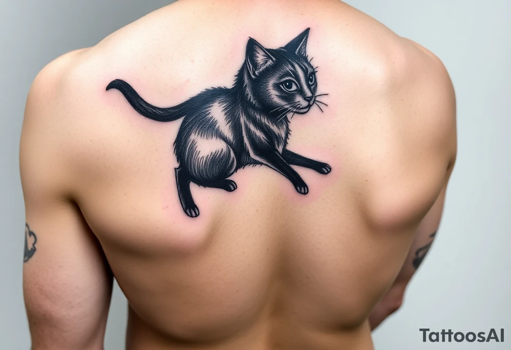 black cat tattoo idea