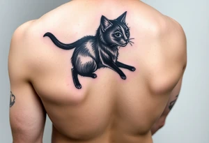 black cat tattoo idea