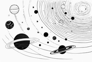 solar system tattoo idea