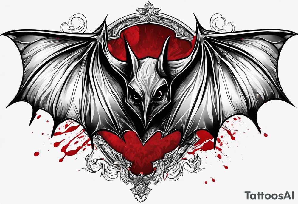 Bloody bats tattoo idea