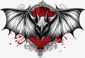Bloody bats tattoo idea