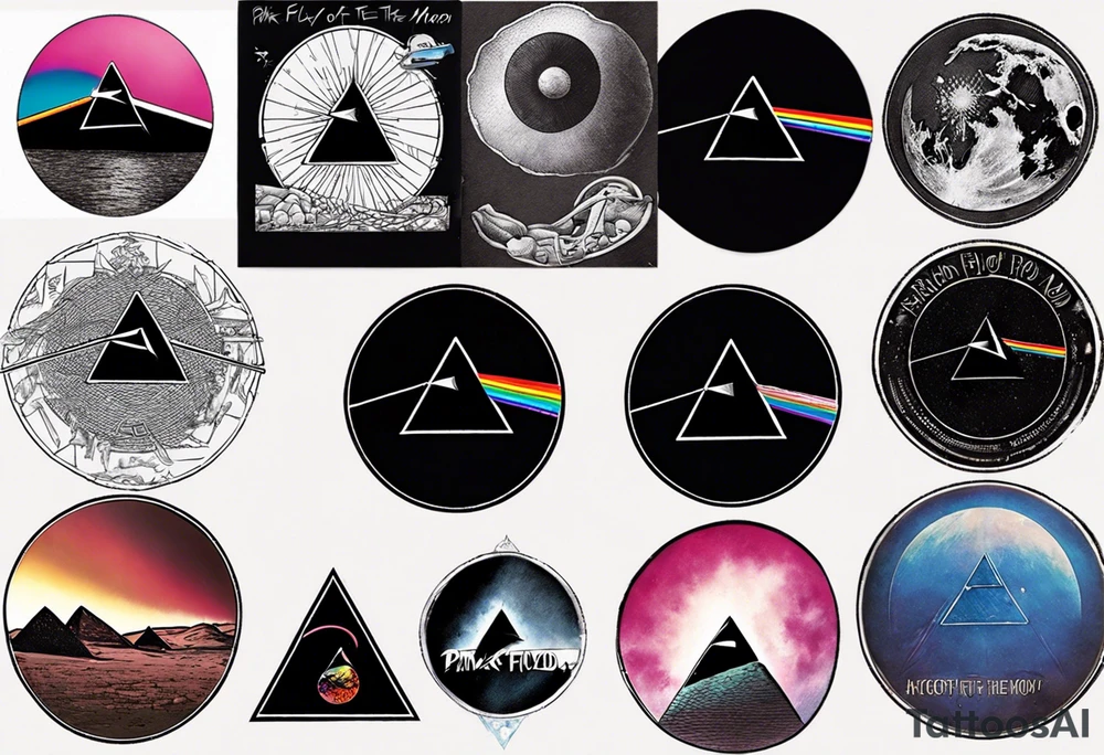 Pink Floyd album cover dark side of the moon tattoo idea