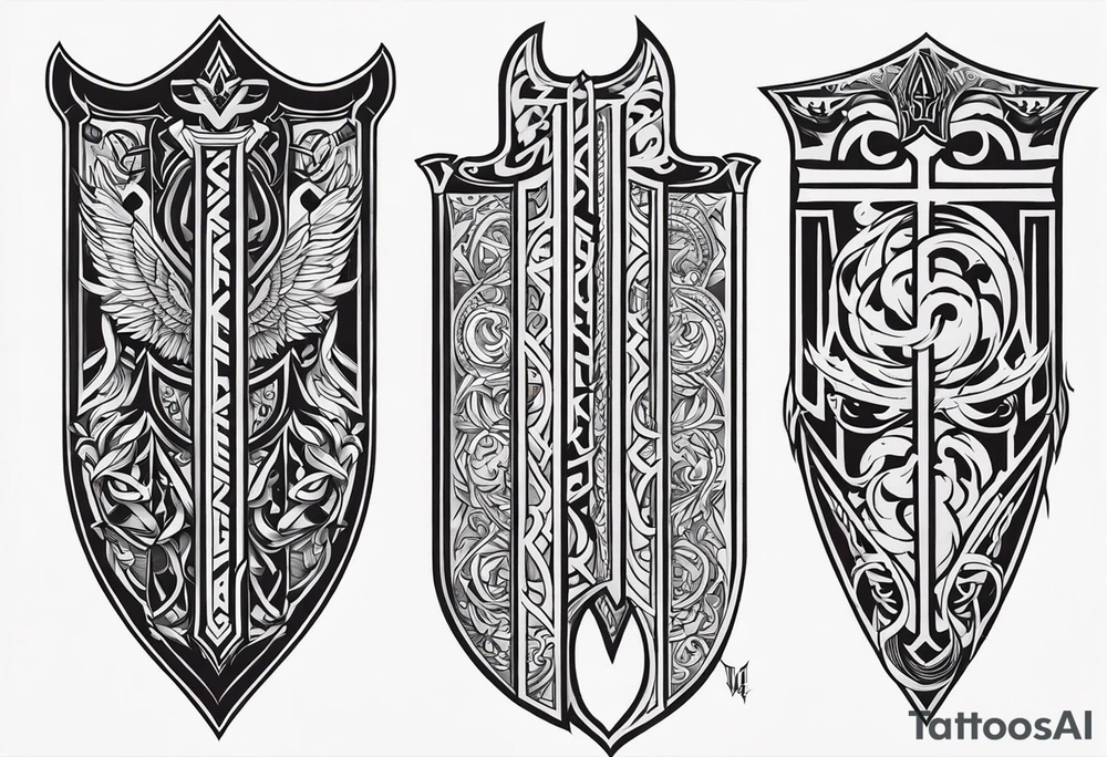 Valhalla sheild tattoo idea