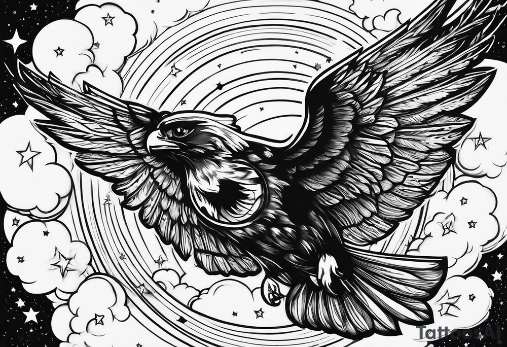 flying through the universe tattoo idea