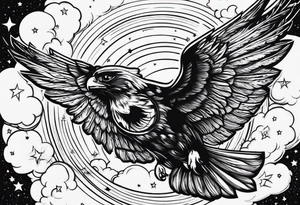 flying through the universe tattoo idea