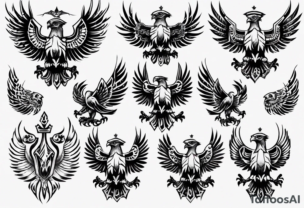 russian eagle tattoo idea