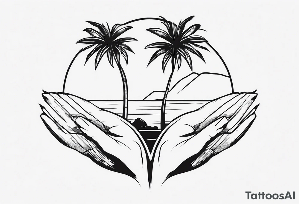 Just palm tattoo idea